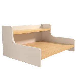 English Elm Washer Dryer Mdf Countertop Topper with 2-tier Shelf for Laundry Room Folding White B2764P518727