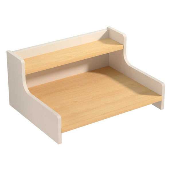 English Elm Washer Dryer Mdf Countertop Topper with 2-tier Shelf for Laundry Room Folding White B2764P518727