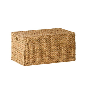 English Elm Ludmila Woven Water Hyacinth Storage Trunk Bohemian Coastal Organizer for Any Room B2765P523545
