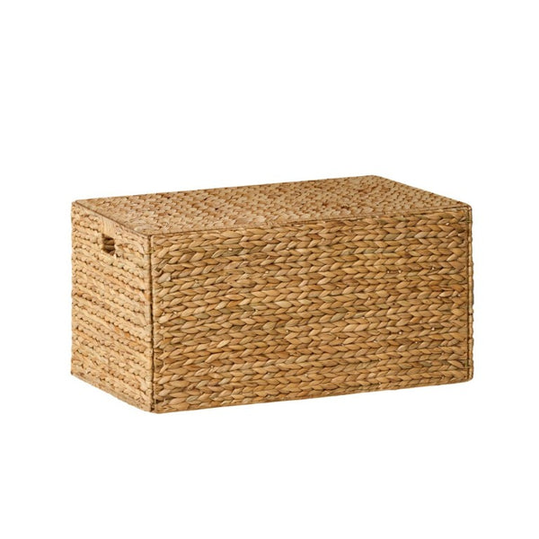 English Elm Ludmila Woven Water Hyacinth Storage Trunk Bohemian Coastal Organizer for Any Room B2765P523545