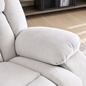 English Elm Swivel Manual Recliner Chair with 360 Degree Base Zero Wall Clearance Pillow Arms B2766P595516
