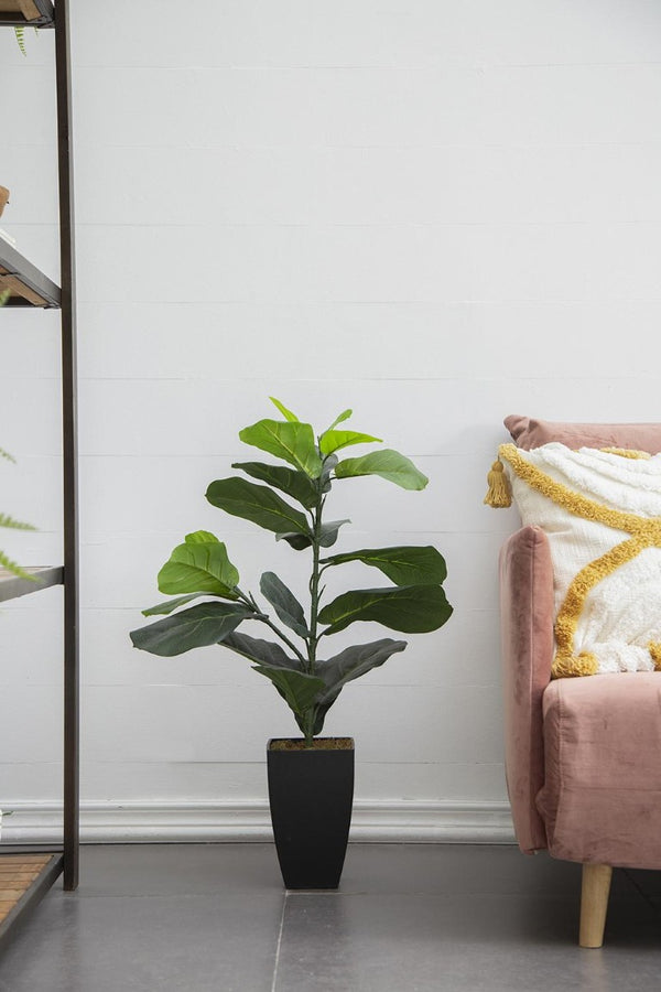 English Elm 20X16x35 Faux Fiddle Leaf Fig Floor Plant Lifelike Greenery for Modern Living Spaces B2768P496846