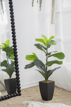 English Elm 20X16x35 Faux Fiddle Leaf Fig Floor Plant Lifelike Greenery for Modern Living Spaces B2768P496846