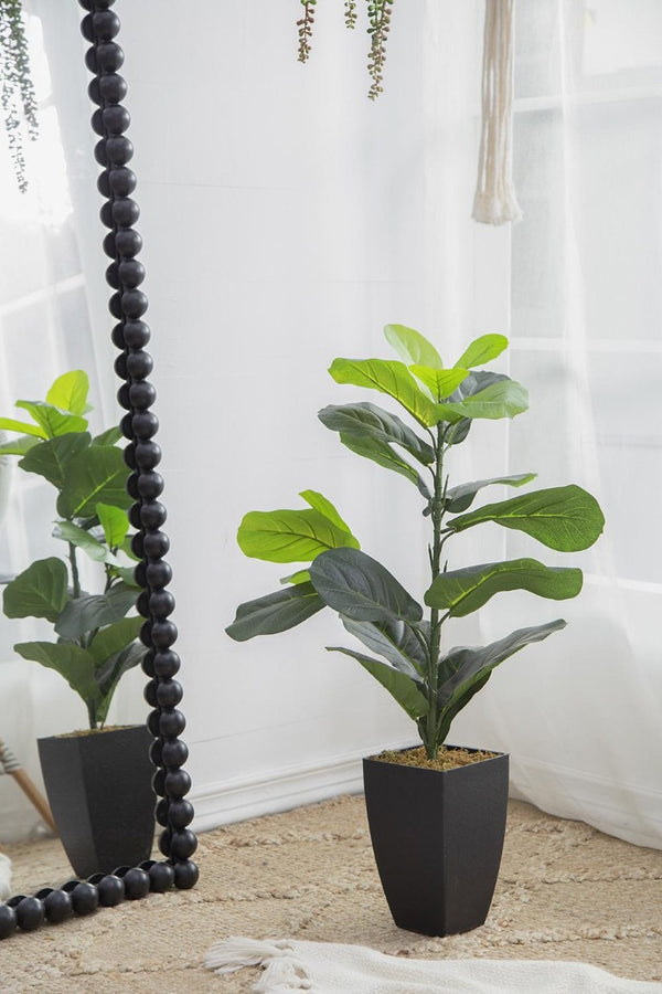 English Elm 20X16x35 Faux Fiddle Leaf Fig Floor Plant Lifelike Greenery for Modern Living Spaces B2768P496846