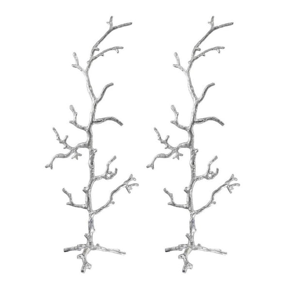 English Elm S/2 Aluminum Branching Tree Jewelry Holders Tangle Free Organizer for Dresser Vanity B2768P496884