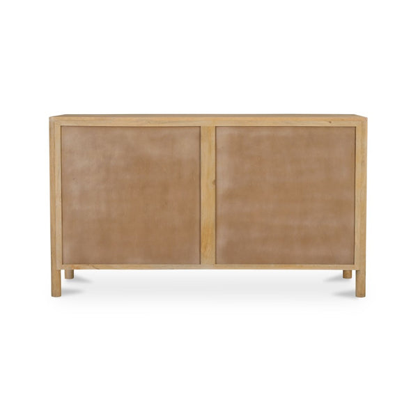 English Elm Dresser, Solid Mango Wood Hand Carved Geometric Relief Six Drawer Bohemian Bedroom B2769P516013