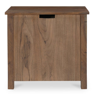English Elm Nightstand, Reclaimed Neem Wood Wireless Charging Traditional Cabinet Farmhouse Bedroom B2769P516497