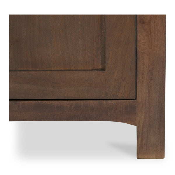 English Elm Nightstand, Reclaimed Neem Wood Wireless Charging Traditional Cabinet Farmhouse Bedroom B2769P516497