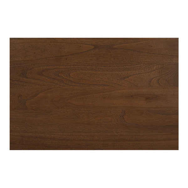 English Elm Nightstand, Solid Neem Wood Two Drawer Design with Wireless Charging for Bedroom B2769P516498