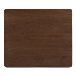 English Elm Nightstand, Solid Neem Wood Two Drawer Design with Wireless Charging for Bedroom B2769P516498