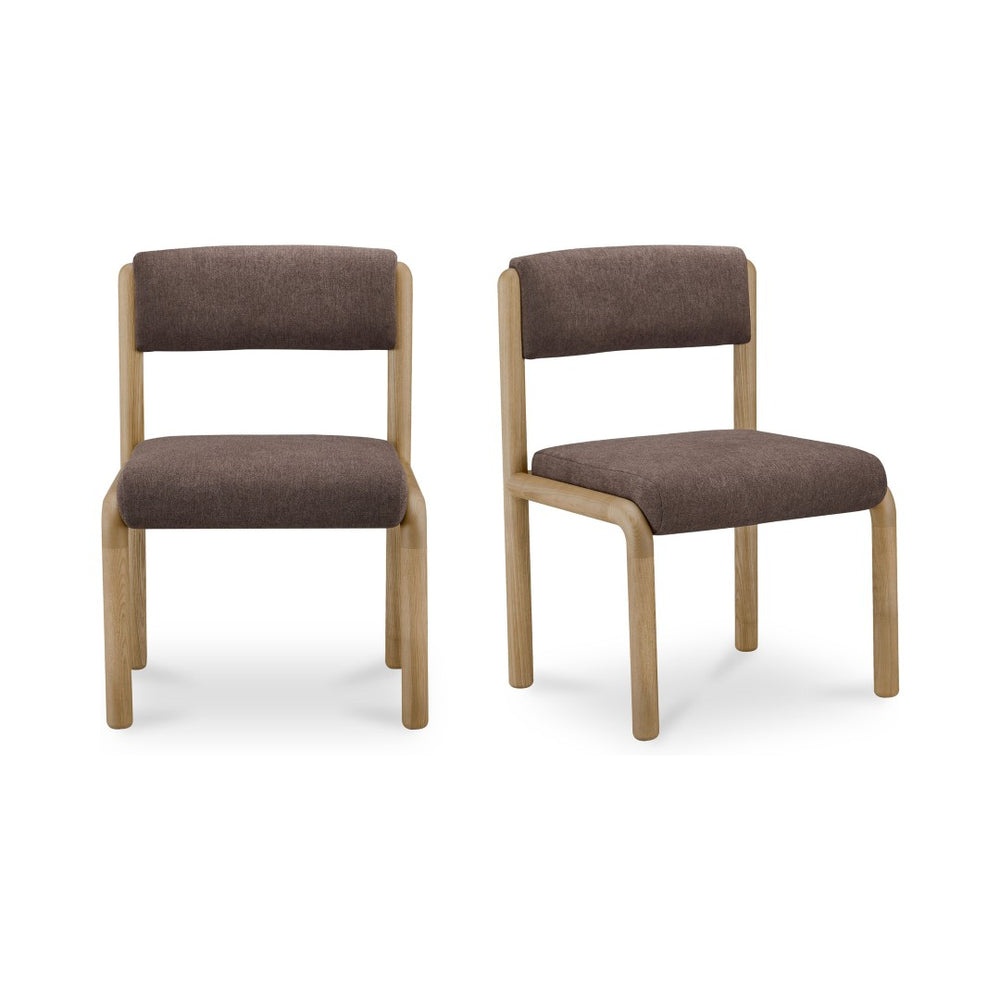 English Elm Dining Chair Set of 2 Solid Ash Wood Frame with Padded Back for Modern Farmhouse Tables B2769P516509