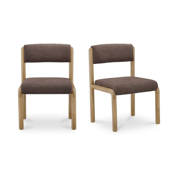 English Elm Dining Chair Set of 2 Solid Ash Wood Frame with Padded Back for Modern Farmhouse Tables B2769P516509