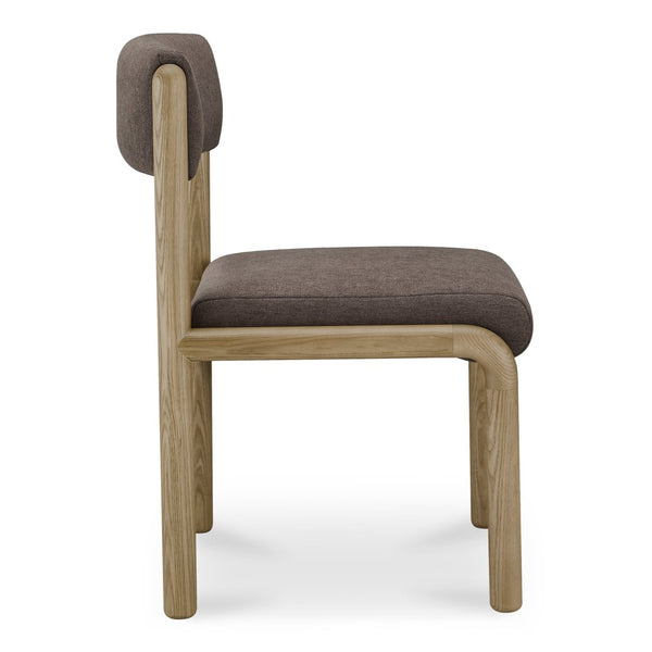 English Elm Dining Chair Set of 2 Solid Ash Wood Frame with Padded Back for Modern Farmhouse Tables B2769P516509