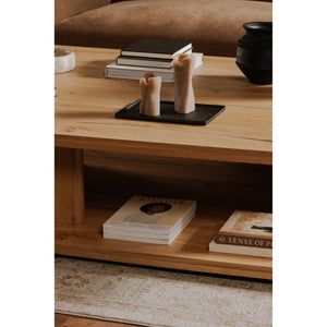 English Elm Coffee Table Solid Oak Grain Rectangular Low Profile Natural Finish Living Room Anchor B2769P516513