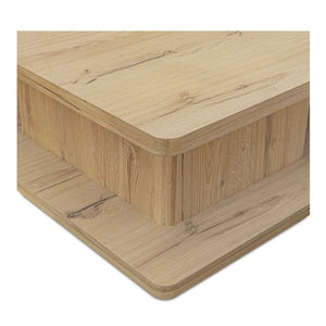 English Elm Coffee Table Solid Oak Grain Rectangular Low Profile Natural Finish Living Room Anchor B2769P516513