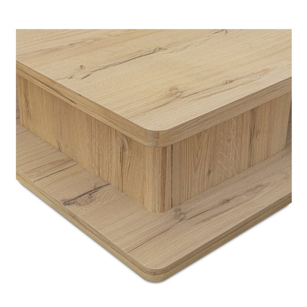 English Elm Coffee Table Solid Oak Grain Rectangular Low Profile Natural Finish Living Room Anchor B2769P516513