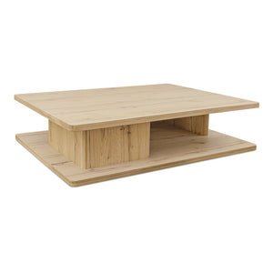 English Elm Coffee Table Solid Oak Grain Rectangular Low Profile Natural Finish Living Room Anchor B2769P516513