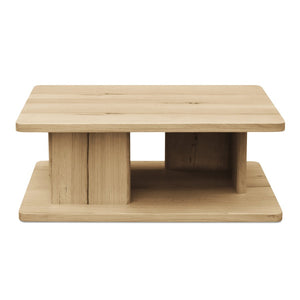 English Elm Coffee Table Solid Oak Grain Open Shelf Rustic Transitional Living Room Statement Piece B2769P516514