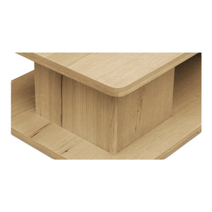 English Elm Coffee Table Solid Oak Grain Open Shelf Rustic Transitional Living Room Statement Piece B2769P516514