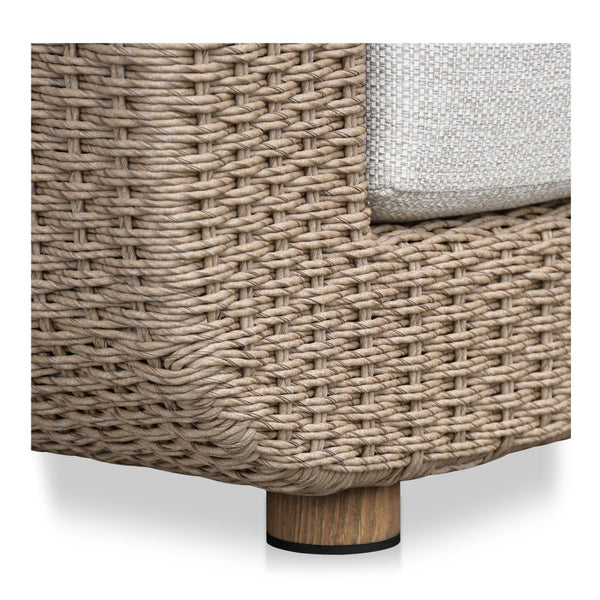 English Elm Outdoor Wicker Accent Chair with Uv Resistant Cushions and Aluminum Frame for Patio B2769P516519