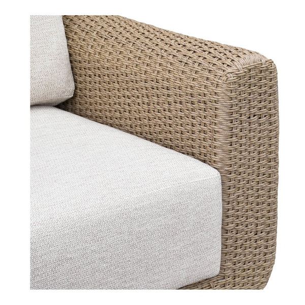 English Elm Outdoor Wicker Accent Chair with Uv Resistant Cushions and Aluminum Frame for Patio B2769P516519