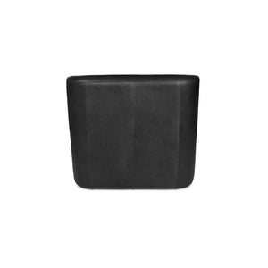 English Elm Accent Swivel Club Chair Top Grain Leather Button Tufted High Back Rubberwood Base B2769P516521