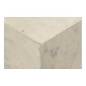 English Elm Coffee Table Square White Marble Top Low Profile Living Room Centerpiece B2769P516528