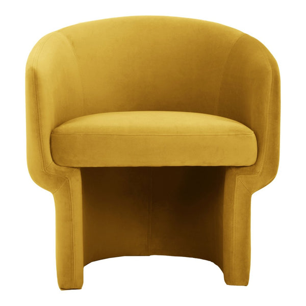 English Elm Accent Chair with Curved Velvet Upholstery and Pine Frame for Modern Living Rooms B2769P516543