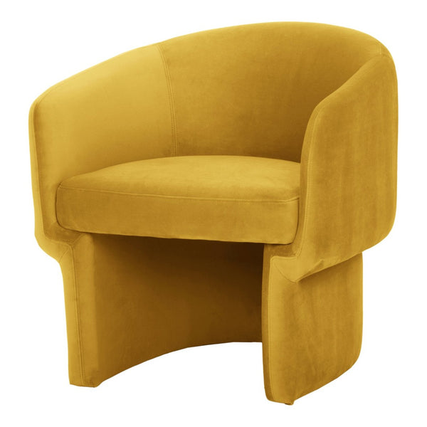 English Elm Accent Chair with Curved Velvet Upholstery and Pine Frame for Modern Living Rooms B2769P516543