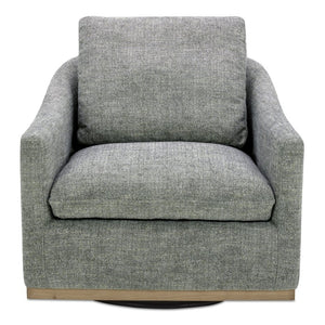 English Elm Swivel Barrel Back Accent Chair with High-density Foam and Rubberwood Base for Living Rooms B2769P516545