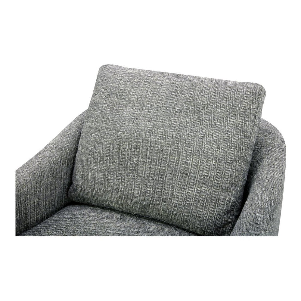English Elm Swivel Barrel Back Accent Chair with High-density Foam and Rubberwood Base for Living Rooms B2769P516545