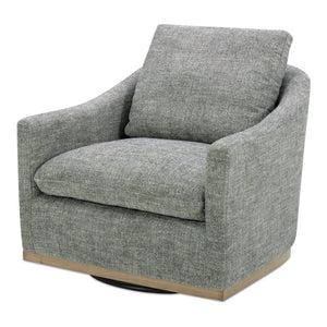 English Elm Swivel Barrel Back Accent Chair with High-density Foam and Rubberwood Base for Living Rooms B2769P516545
