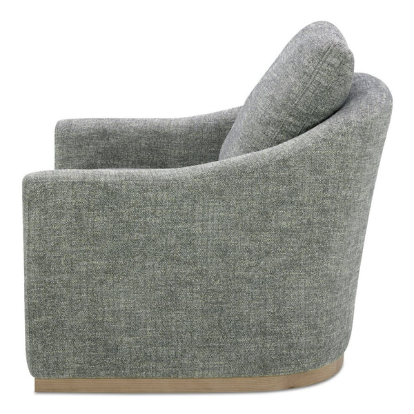 English Elm Swivel Barrel Back Accent Chair with High-density Foam and Rubberwood Base for Living Rooms B2769P516545