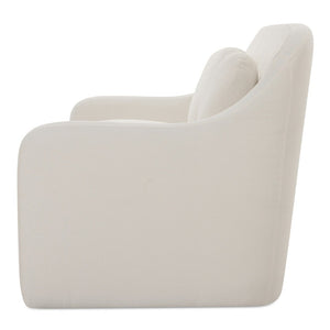 English Elm Rialto Curved Back Sofa with Round Toss Cushions in White Performance Fabric B2769P516551