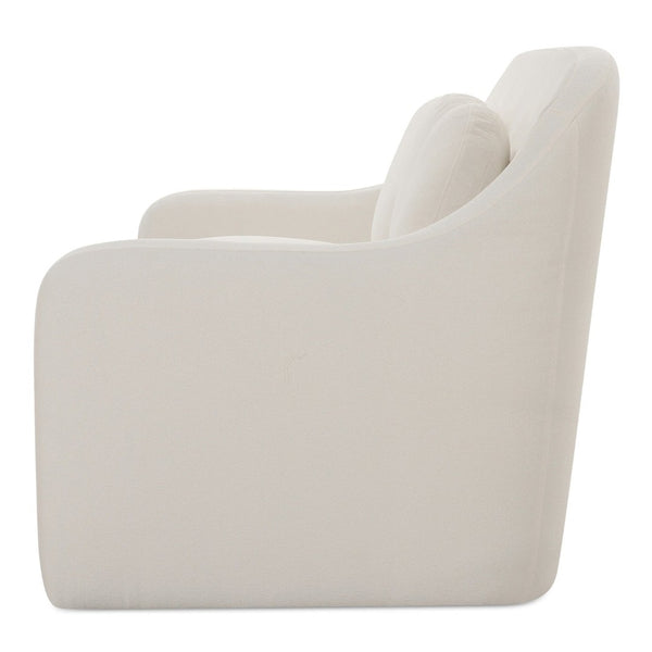 English Elm Rialto Curved Back Sofa with Round Toss Cushions in White Performance Fabric B2769P516551