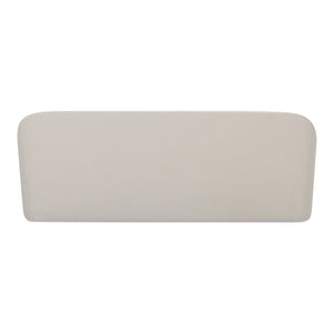English Elm Rialto Curved Back Sofa with Round Toss Cushions in White Performance Fabric B2769P516551