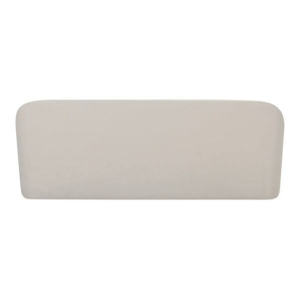 English Elm Rialto Curved Back Sofa with Round Toss Cushions in White Performance Fabric B2769P516551