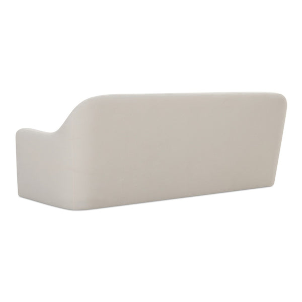 English Elm Rialto Curved Back Sofa with Round Toss Cushions in White Performance Fabric B2769P516551