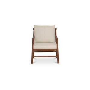 English Elm Accent Chair Solid Sungkai Wood Spindle Back Cream Upholstered Artisan Living Room Seat B2769P516567