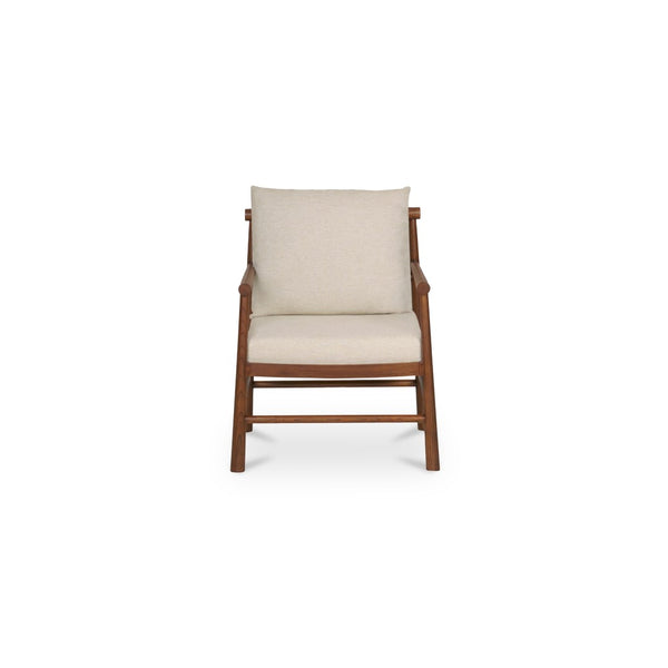 English Elm Accent Chair Solid Sungkai Wood Spindle Back Cream Upholstered Artisan Living Room Seat B2769P516567