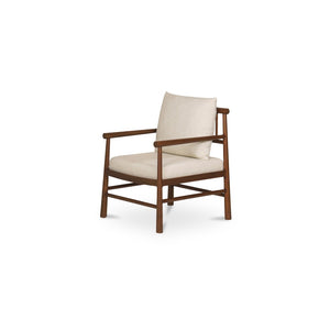 English Elm Accent Chair Solid Sungkai Wood Spindle Back Cream Upholstered Artisan Living Room Seat B2769P516567