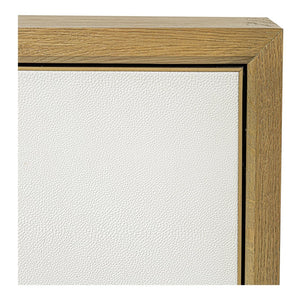 English Elm Sideboard, Oak Frame Shagreen Doors with Antique Gold Trim and Push Open Hardware Free Front B2769P516580
