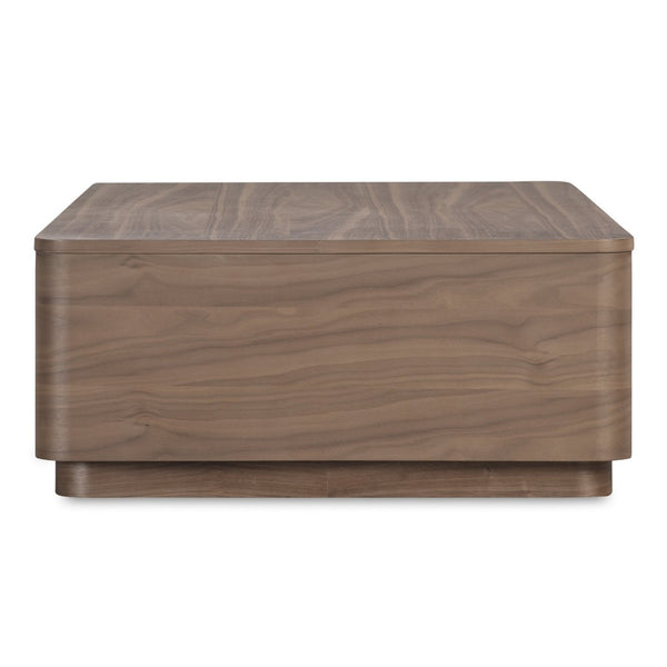 English Elm Coffee Table Walnut Veneer Rectangle with 4 Drawers for Scandinavian Living Rooms B2769P516584