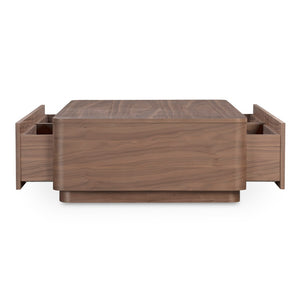 English Elm Coffee Table Walnut Veneer Rectangle with 4 Drawers for Scandinavian Living Rooms B2769P516584