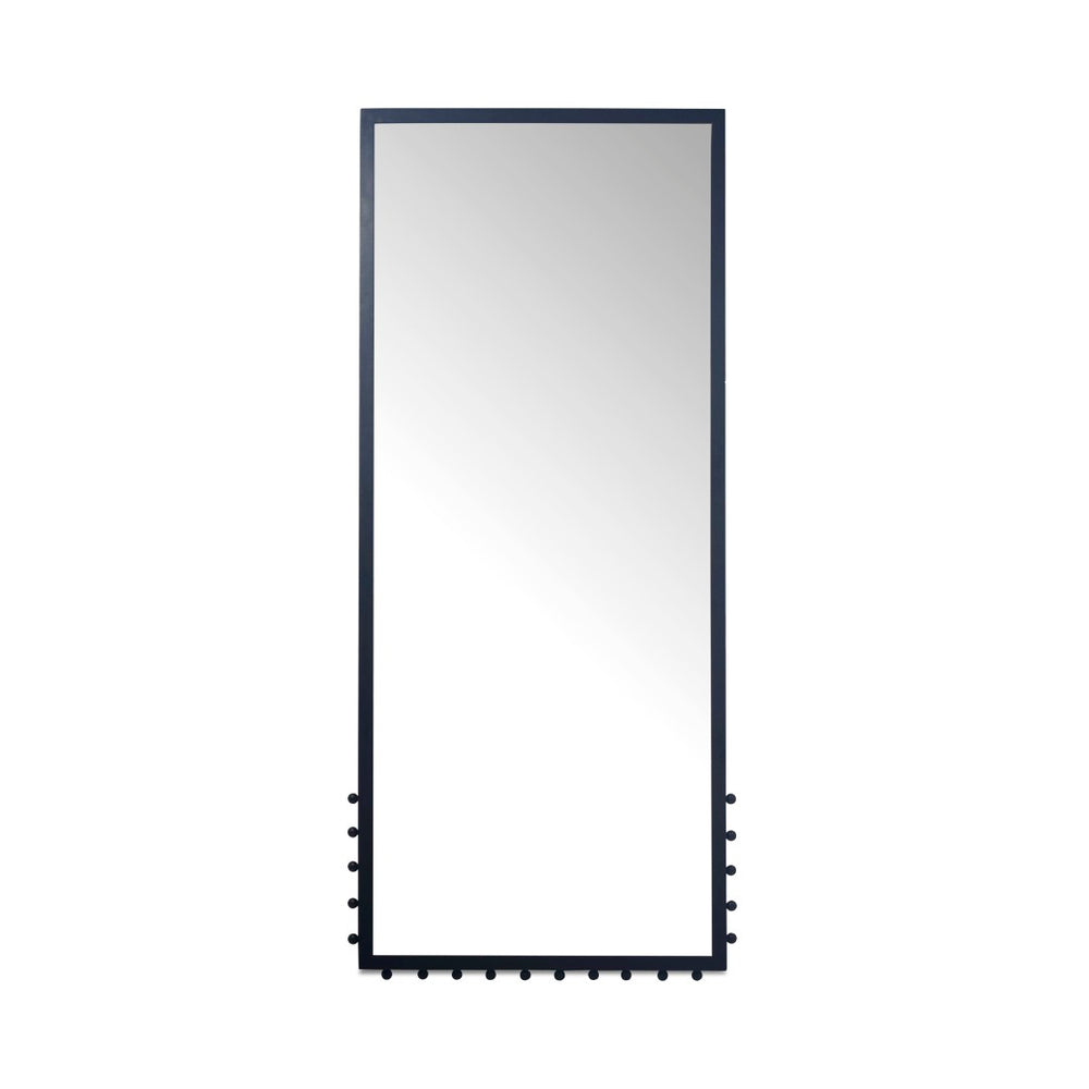 English Elm Full Length Iron Frame Floor Mirror with Neoclassical Finial for Bedroom Dressing B2769P523676