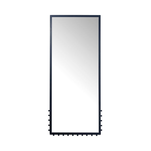 English Elm Full Length Iron Frame Floor Mirror with Neoclassical Finial for Bedroom Dressing B2769P523676