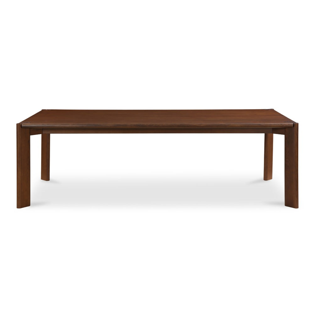English Elm Dining Table Solid White Ash Rectangular Seats Eight Walnut Stain Rounded Edges B2769P523681