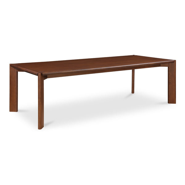 English Elm Dining Table Solid White Ash Rectangular Seats Eight Walnut Stain Rounded Edges B2769P523681