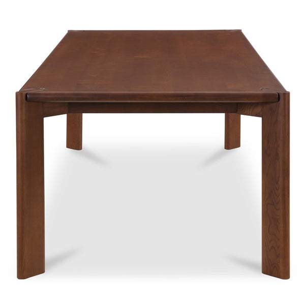 English Elm Dining Table Solid White Ash Rectangular Seats Eight Walnut Stain Rounded Edges B2769P523681