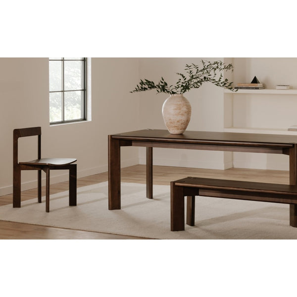 English Elm Dining Table Solid White Ash Rectangular Seats Eight Walnut Stain Rounded Edges B2769P523681